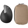 kwmobile Custodia Mouse Wireless per Logitech Lift/MX Vertical/Anker Vertical - Cover Mouse Wireless Gaming con Cerniera - Astuccio in Velluto a Coste e Neoprene - beige