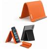 asfanst Supporto per telefono in silicone con alluminio, flessibile, pieghevole, regolabile, antiscivolo, per telefono, tablet, laptop, portatile, arrotolabile, multi-angolo, per la casa (arancione)