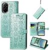 JIUNINE Cover per Redmi A5, Custodia Libro in Pelle Portafoglio Flip Case Antiurto con Modello di Cane e Gatto [Porta Carte] [Magnetica] [Interno TPU] per Redmi A5, Verde