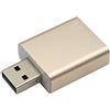 zdyCGTime Scheda audio stereo USB 5.1,adattatore per scheda audio 3D da USB2.0 maschio a femmina da 3,5mm, con porte audio e microfono da 3,5mm,compatibile con Windows,Mac,PC e laptop.(1pezzo/oro)