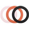 QUARKZMAN Anello Adesivo magnetica 3 Pezzi Anello Adattatore Universale In Pelle Magnetica Kit Di Conversione Per Caricabatterie Wireless Per Custodie Telefono Nero/Arancio/Rosa