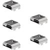 eMagTech 5pcs Porta di Ricarica Micro USB Dock Connector Sostituzione Porta di Ricarica Blocco Spina Compatibile con Samsung Galaxy Tab A/Tab E/Core Prime