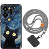 vingarshern Cover ZTE Blade V60 Vita Custodia in Silicone Sottile,ZTE Blade V60 Vita Cover Antiurto Con Motivo,ZTE Blade V60 Vita Case Silicone Con Catena/Cordino per Cellulare,Modèle*01