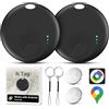 FUYAOSC Air Tracker Android, 2 PCS Smart Tracker Localizzatore Chiavi Compatibile con Trova Dispositivo(Solo Android), Bluetooth Tracker Tag Compatibile per Portafogli,Chiavi,Zaini (Nero)