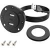 MEIRIYFA 3 in 1 Desktop Power Embedded Caricatore USB/Tipo C Desktop Station Supporti Ricarica Dual USB Multifunzione Scrivania Hub USB con cavo di alimentazione 2M per Scrivanie, Mobili