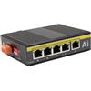 Cosiki Switch Ethernet Industriale a 5 Porte Switch Ethernet su Guida DIN Protezione di Rete Ad Anello per Transito Ferroviario