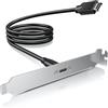 Rastapulz Adattatore per pannello frontale USB-C, 20 gbit/S, USB 3.2 Gen 2 x 2 - USB-C femmina fino a 20 con di prolunga per intestazione della scheda madre