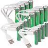 tka Köbele Akkutechnik Set batterie: Set da 8 batterie Ricaricabili, Alta capacità, 8X AA con 3.000 mWh (USB-C, Batteria USB-C ad Alta capacità, RC)