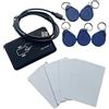 JWFKWNH Smart IC Card lettore sensore USB, lettore di schede IC senza contatto 14443A con interfaccia USB, 5 schede + 5 portachiavi 13,56 MHz RFID, prossimità senza contatto Windows 2000/XP/Win 7/Win