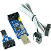 Paradisetronic.com Dispositivo di Programmazione USBasp 3.3V 5V con Adattatore e Cavo ISP, Programmatore ISP USB per Atmel AVR e Arduino