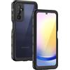 Lanhiem Cover per Samsung Galaxy A25 5G IP68 Impermeabile Antiurto Nero | Protezione schermo integrata, impermeabile, antipolvere e antischiizzi, ideale per uso quotidiano e cantieri