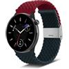Niboow 20mm Cinturino per Amazfit GTR Mini/GTS 4/GTS 4 Mini/GTS 2 Mini/GTS 3/GTS 2/GTS 2e, Nylon Intrecciato Regolabile Cinturino per Amazfit Bip 3 Pro/Bip 3/Bip S/Bip U Pro (Blu Rosso)