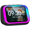 GiDaCom Altoparlante Bluetooth con Display 4 - Smart Speaker con Assistente Vocale, Chiamate, Musica, Meteo, Calendario, Sveglia, Orologio Mondiale, Effetti Luce, Cerca Telefono, Fotocamera Remota (Nero)