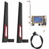 Annadue Scheda WiFi PCIe, Adattore di Rete 7260AC Dual Band 1200Mbps Bluetooth 4.0 con Antenne Duali 10dBi, PCIe x1 per PC Desktop, 1 Pezzo