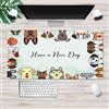 ZQMHCY Tappetino Mouse XXL Cane Carino Turchese Mouse Pad Tappetino Scrivania Base in Gomma Mousepad Antiscivolo Tappetini Mouse Bordi Rinforzati Tappeto Mouse Tappetino Mouse Gaming 400x900x3mm