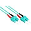 Good Connections connettore in Fibra Ottica Duplex LC a SC multimodale 50/125 Onde di Luce della Testa Cavo Patch Blu OM3 - Aqua/Türkis 10 m