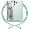 ANFAIRLACE Cover Cordino Compatibile con CMF Phone 2 Pro, Custodia Trasparente TPU Morbido Silicone Laccio Chiaro Case, Verde