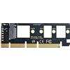 xiwai NGFF M-Key NVME M.2 SSD a PCI-E Express 3.0 PCI-E4.0 16x X4 adattatore senza staffa