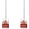 NEDIS Cavo di rete CAT6 - Connettore RJ45 - Connettore RJ45 - S/FTP - 10 m - Rotondo - LSZH - Bianco - Etichetta