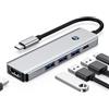 BKELHS USB C Hub 5 in 1 Multiport Adapter 4K 60Hz HDMI, 100W Power Delivery, 3 USB-A Data Port, USB 3.0 USB C Dongle for MacBook Pro/Air, iPad Pro, iMac, iPhone 17, XPS, Thinkpad, Steam Deck, Samsung