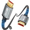 layajia Cavo HDMI 16K 10K 8K 2M, Cavo Ultra HDMI 2.2 ad Alta Velocità 96Gbps, Supporta 16K@60Hz HDR, HDCP 2.2&2.3, Ethernet, 3D, ARC, Nylon Compatibile con Laptop, Monitor, PS5, PS4, Xbox