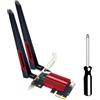 Asyduey Adattatore di Rete Wireless WiFi 7 BE200 Pro Pcie + Antenna 10DB Scheda WiFi BT5.4 Tri Band 2.4G/5G/6GHz BE200 per Win11 Durevole e Facile da Usare
