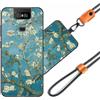 JEZSTHAI Custodia Compatibile con ASUS Zenfone 6 ZS630KL Cover in Silicone TPU Morbido con Cordino/Laccio Tracolla Cellulare,Antiurto AntiGraffio Protettiva Bumper Case con Disegno Motivi,A10