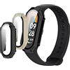 MEMELOKA Cover per Xiaomi Smart Band 8/Mi Band 8 con Vetro Temperato[2 Pezzi], Ultrasottile Rigida PC Case Protettiva Anti-Graffio e HD Clear Pellicola Protettiva