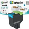 Inkadoo Toner compatibile per Lexmark 24B6008 Cyan XC 2130 XC 2132 XC 2100 Series C 2132 ca. 3.000 pagine cartuccia toner