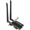 Correa Scheda di Rete Wireless PCIe WiFi 6E 5374 Mbps Bluetooth 5.2 Tri-Band 2.4G/5G/6Ghz Scheda Adattatore WiFi per Win10 Win11
