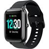 Niboow 19mm Cinturino per ID205L ID205S ID205G ID215G ID216 SW020 SW021 SW023 YM020 YM021 YM023, Silicone Sportivo Sostitutivo Cinturino per Blackview R3/R3 Pro/Uwatch3/Uwatch GT/Uwatch Ufit-Nero
