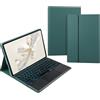 HLTOOP Custodia con Tastiera per Honor Pad 9 12.1 Pollici 2024 Tablet, Tastiera Wireless Magnetica con Trackpad Multi-Touch Retroilluminato A 7 Colori HEY2-W09,Verde