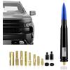 Yumfugu Confezione da 1 antenna a proiettile per auto e camion, con bandiera americana, design antifurto, per Ford F150 Chevrolet Jeep (blu)