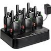 Retevis H777 Walkie Talkie, Ricetrasmittenti Professionali con Caricabatterie a Sei Vie, USB A-Tipo C, PMR446, VOX, Torcia Elettrica, Walkie-Talkie Professionali per Sicurezza, Scuola (Nero, 6 Pezzi)