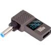 cablecc USB-C Type-C Smart LED Display Ingresso a 100 W Uscita DC 4,5x3,0 mm Jack Alimentazione 20 V 5 A PD Carica 65 W Adattatore per laptop