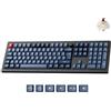 Keychron V6 MAX Tastiera meccanica da gaming wireless, 2,4 GHz/Bluetooth/cavo, layout QWERTY spagnolo, programmabile QMK, compatibile con Mac, Windows e Linux, interruttori Gateron Jupiter marroni