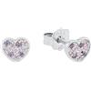Prinzessin Lillifee Orecchini a perno in Argento Sterling 925 per bambine, con zirconi sintetici, 0,5 cm, viola, cuore, in confezione regalo, 2027218