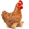 Wonder Sprout Peluche pollo super morbido, da collezione, peluche Interessante gallina compagno per coccole pisolini e decorazioni per la casa regalo per bambini Halloween Natale bambine e bambini (30 cm, marrone)