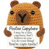 KYEDGC Capybara, regalo di supporto emotivo con affermazione positiva, simpatico peluche capibara all'uncinetto, regalo unico per laurea e compleanno, 9 x 6 x 6,6 cm