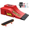 TriUnytion Set di Fingerboard e Rampa, Mini Skateboard da Dita con Rampa e Accessori, Fai da te Tech Deck Fingerboard Park Kit Regalo per Bambini (A)