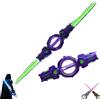 Generico Sciabola con Spada Illuminata, Spada Laser A Doppio Taglio con Spada Laser con Luci A LED, Telescopica A Doppia Testa for Le Feste(Gradient Purple)