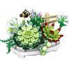 WANGCL Succulents Bonsai Tree Building Kit creativo fai da te decorazioni per la casa mini particelle, collezione botanica, set di giocattoli da costruzione (389 pezzi)
