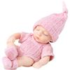 Whyzsjnclg Bambole in silicone, mini bambole in vinile morbido da 7 pollici bambola neonata realistica con vestiti indossabili Mini silicone portatili per bambini