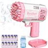 VorPrillynt Pistola Bolle di Sapone, Macchina automatica per Bambini, Macchina per Bambini, Feste di Compleanno, Pasqua, Bolle Automatica, Estate - Rosa