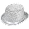 W WIDMANN MILANO Party Fashion Widmann 04542 - Cappello Showtime, Argento, Glitterato, Cilindro, Cappello, Cappello, Costume, Carnevale, Festa a Tema