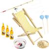 Connextion 9 Pezzi Set Spiaggia Deco in Miniatura Decorazione, Decorazioni per la casa delle mini bambole, Decorazioni fai da te a Tema di Pesca in Miniatura, Decorazione Della Torta, Ornamenti per Giardino