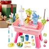 lisutupode Tavolo DellAcqua per Bambini con Acqua Corrente 54x29x53cm Tavolo d'Acqua con Rubinetto Elettrico,Lavandinos Gioco 4 in 1 con Pompa,Giocattolo Sensoriale con Acqua,per Bambini Dai4 agli 8
