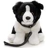 Uni-Toys - Border Collie, seduto (con guinzaglio) - 20 cm (altezza) - Cane di peluche - Doudou