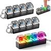 HBSFBH 3 Pezzi Portachiavi Fidget Tastiera, Fidget Clicker per Tastiera, Tastiera Fidget Toys per Adulti, Fidget Tastiera Portachiavi, Tastiere Fidget Clicker con Luce LED, per Ansia, Ufficio, Scuola (M2)
