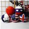 GANGKJDS Polonia Countryball Peluche Bambole Ucraina Spagna Ungheria Portogallo Romania Grecia Austria Messico Ciondolo Country Balls (colore: 5 pezzi, dimensioni: 10,2 cm)